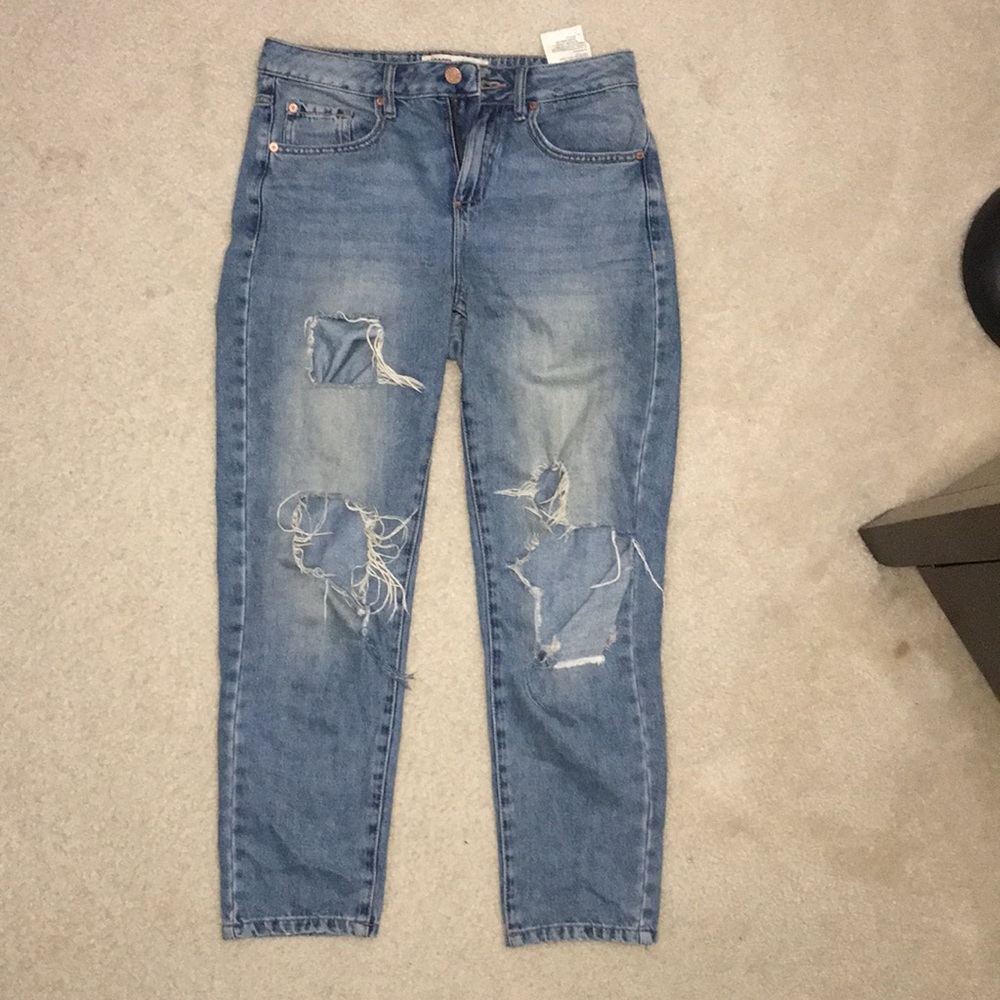 Mom Jeans w/ Holes